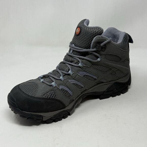 Merrell Moab GoreTex Boots Womens 11 Gray Blue Suede Waterproof Hiking Trail - Picture 8 of 16